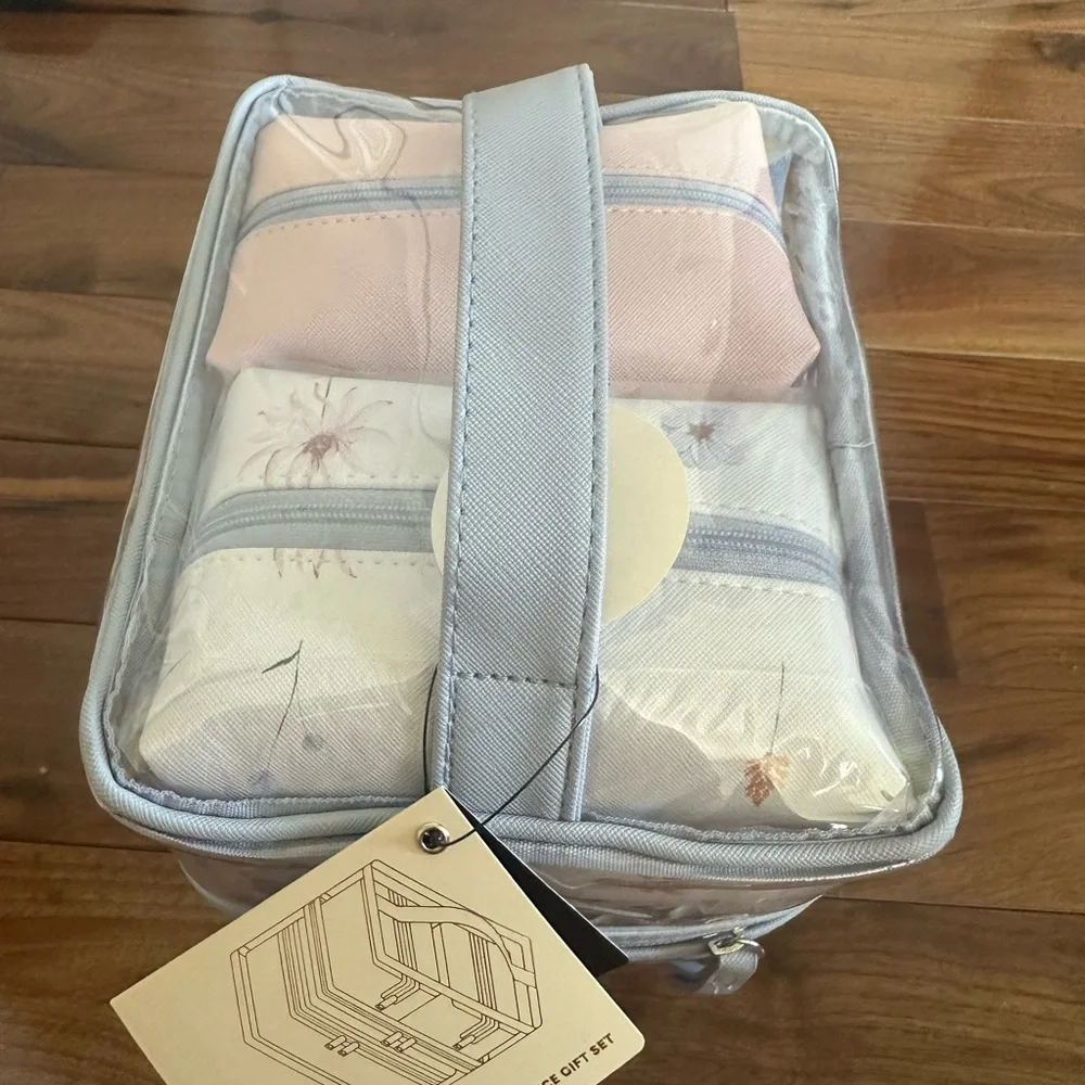 4 piece makeup bag set